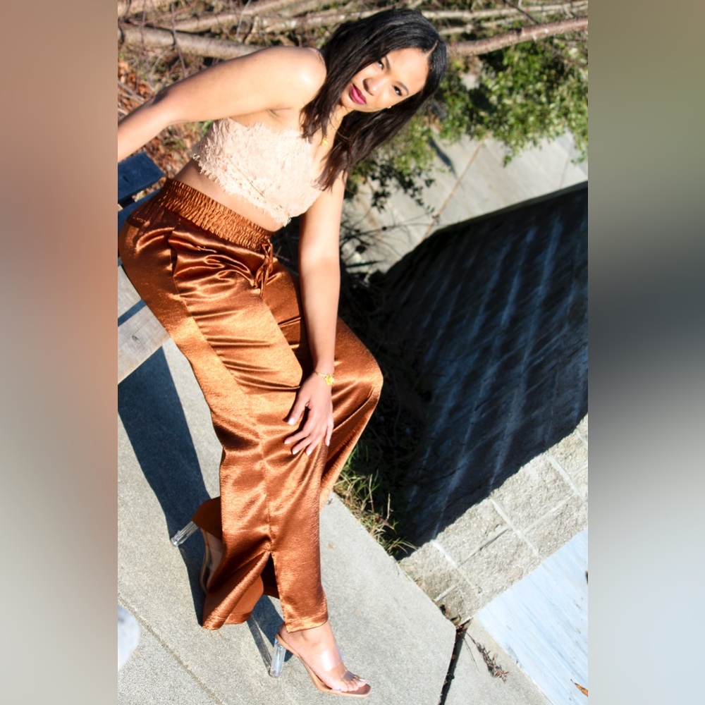 NY&Co Bronze Dressy Pants